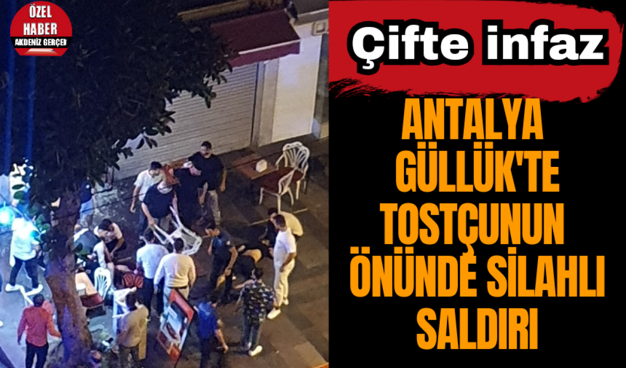 Antalya Güllük'te tostçunun önünde silahlı saldırı