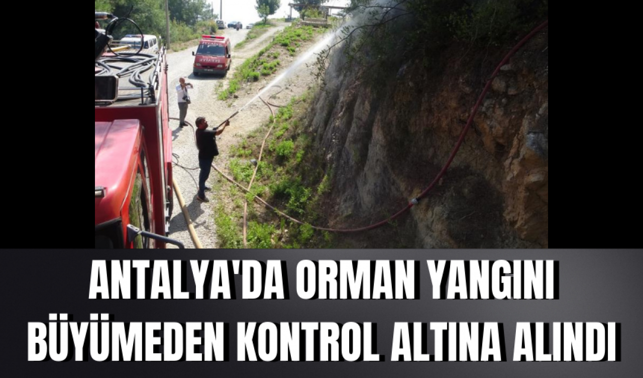 Antalya'da orman yangını büyümeden kontrol altına alındı