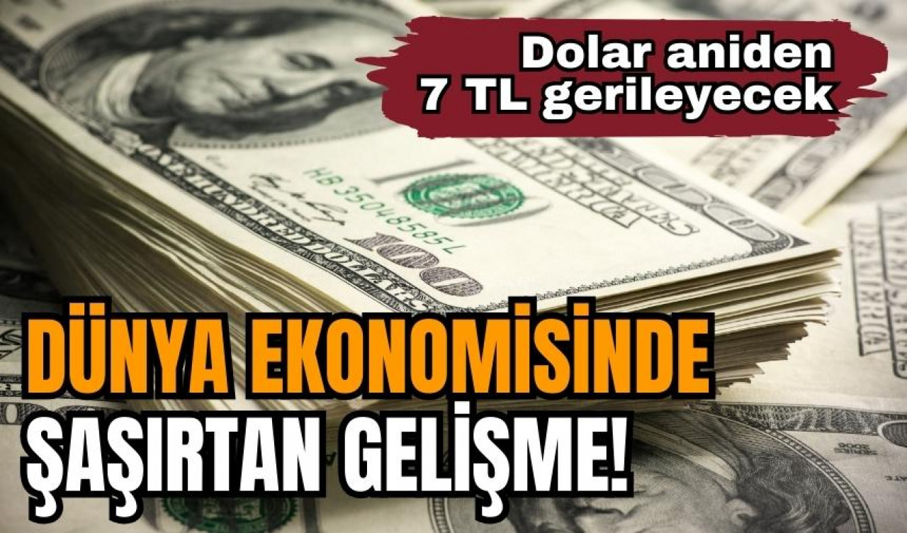 Dünya ekonomisinde şaşırtan gelişme! Dolar aniden 7 TL gerileyecek