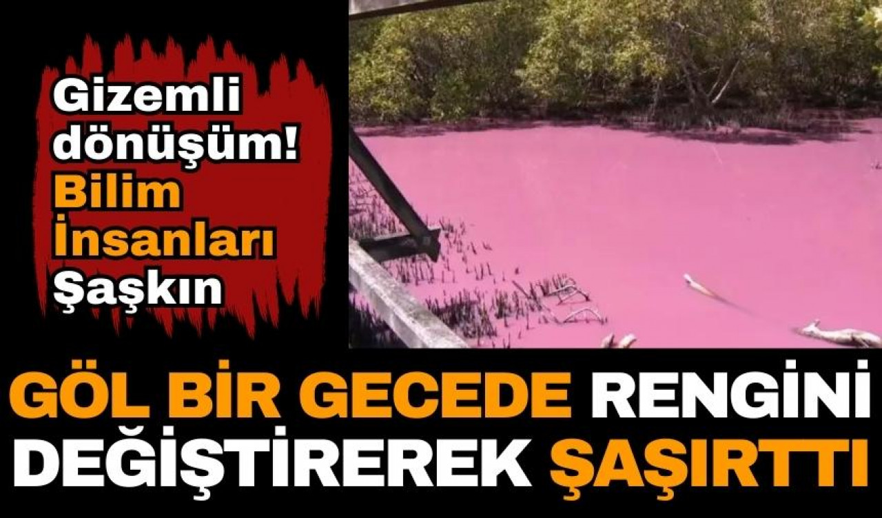 Avustralya'da gölün suyu aniden renk değiştirdi