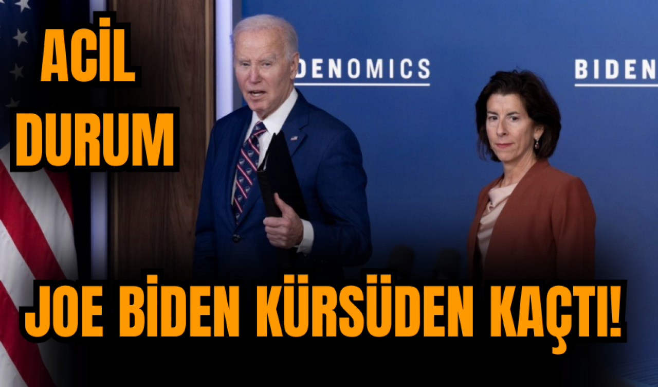 Biden konuşmasını yarıda keserek acil durum odasına koştu!