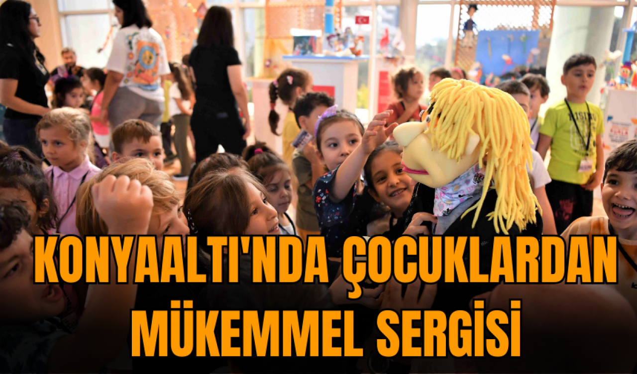 Konyaaltı'nda çocuklardan mükemmel sergisi