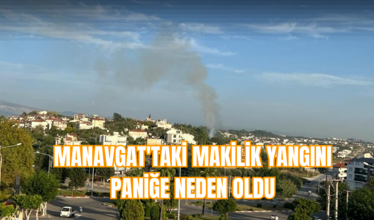 Manavgat'taki makilik yangını paniğe neden oldu