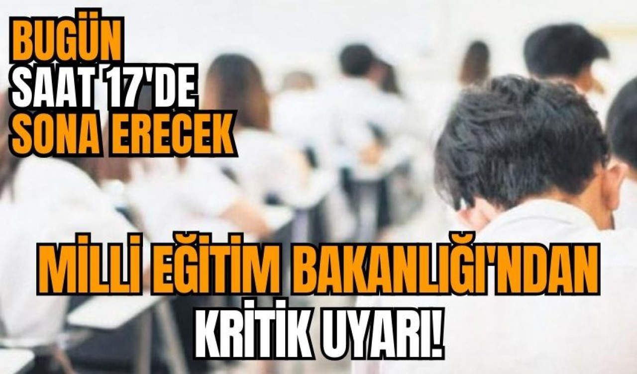 Öğrencilerin dikkatine! Milli Eğitim Bakanlığı'ndan uyarı!