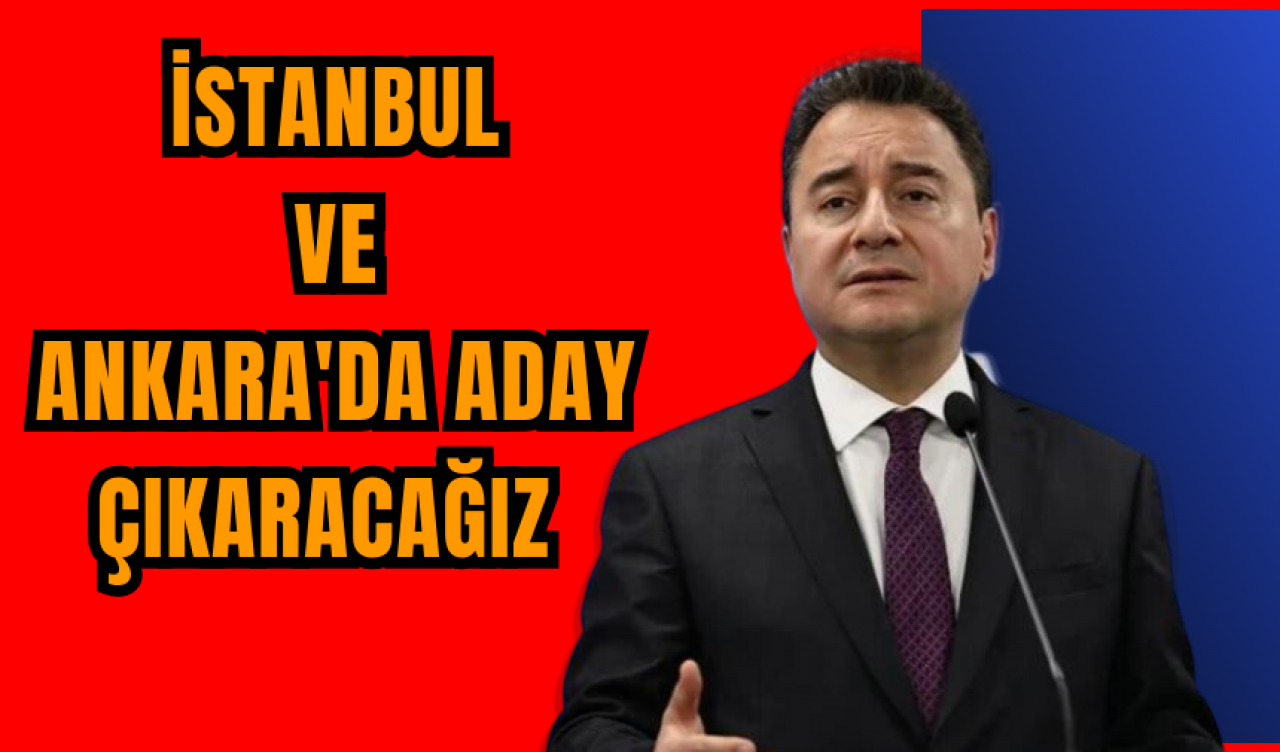 Ali Babacan: İstanbul ve Ankara'da aday çıkaracağız