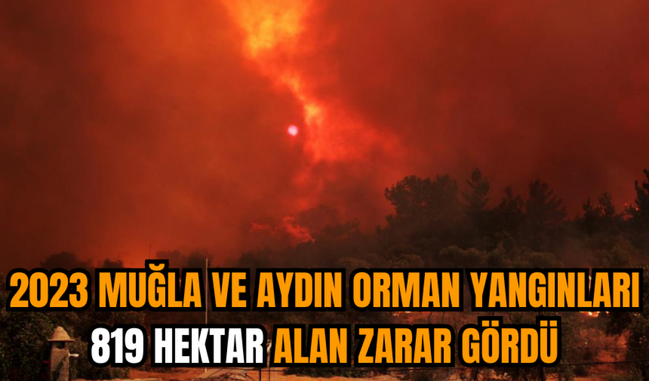 2023 Muğla ve Aydın Orman Yangınları 819 hektar alan zarar gördü