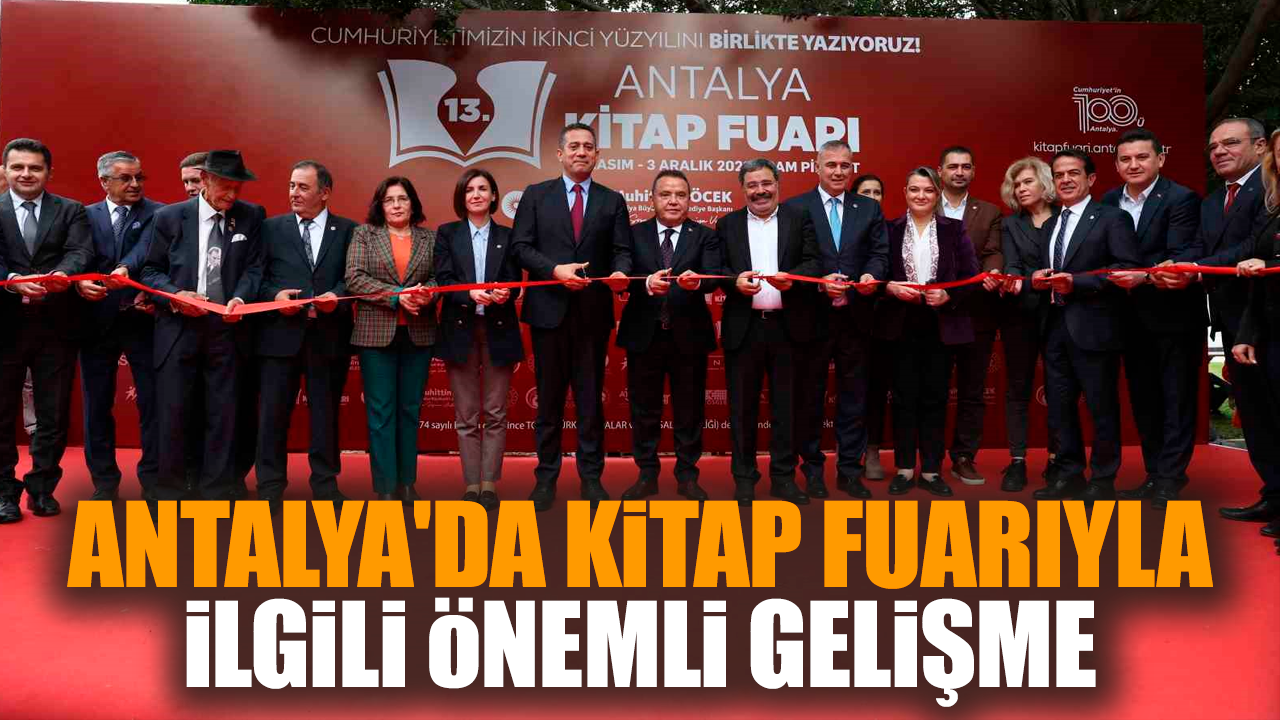 13. Antalya Kitap Fuarı 24 Kasım’da Başlıyor