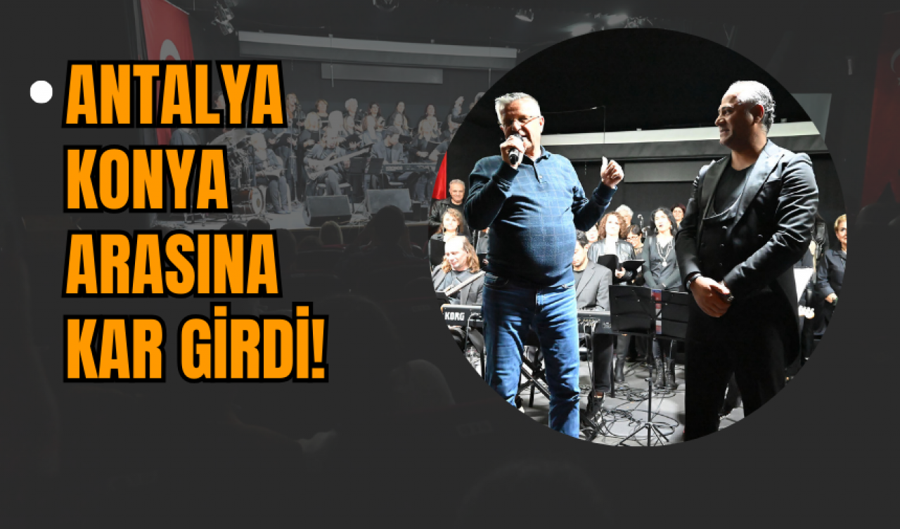 Antalya Konya Arasına Kar Girdi!