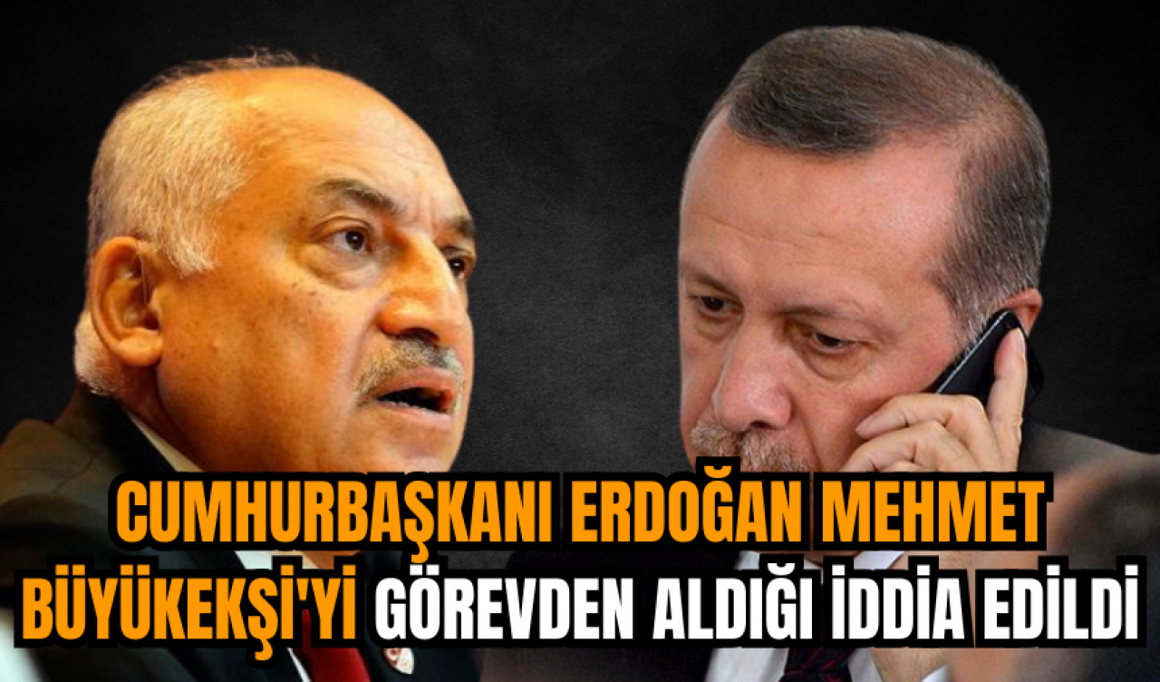 Cumhurbaşkanı Erdoğan'ın Mehmet Büyükekşi'yi görevden aldığı iddia edildi