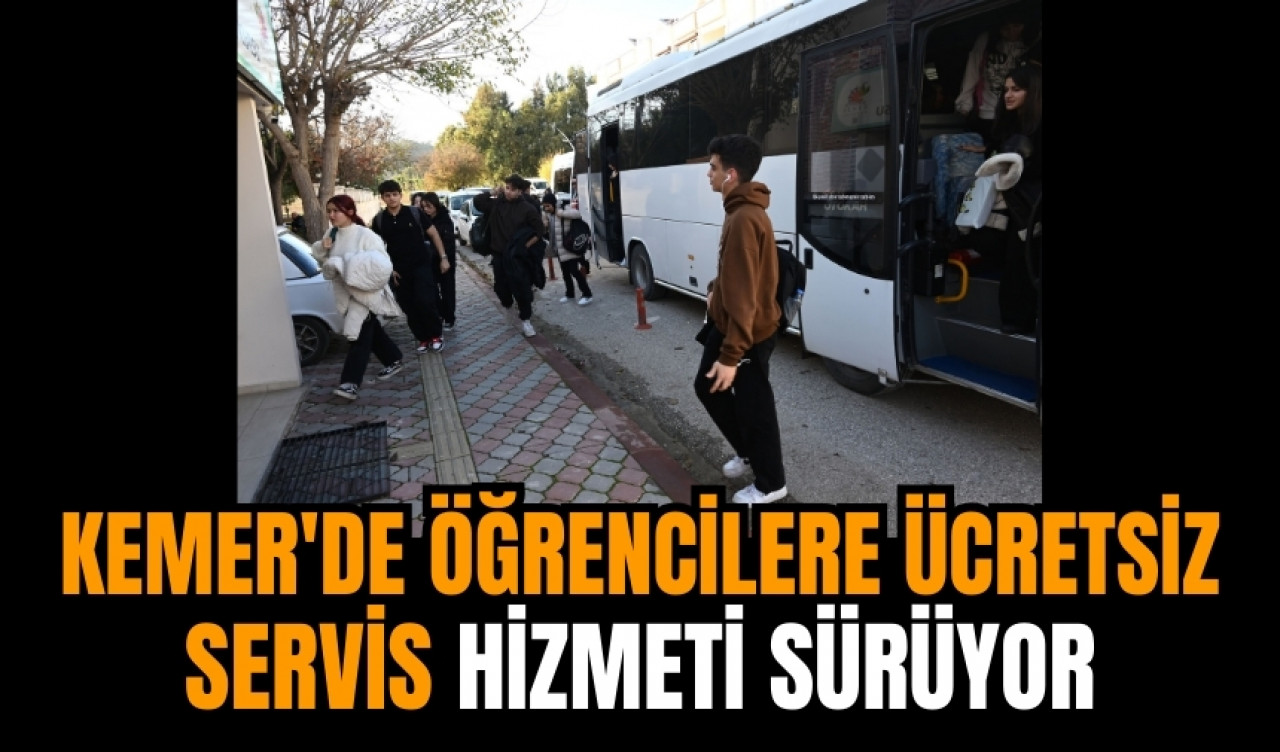 Kemer'de öğrencilere ücretsiz servis hizmeti sürüyor