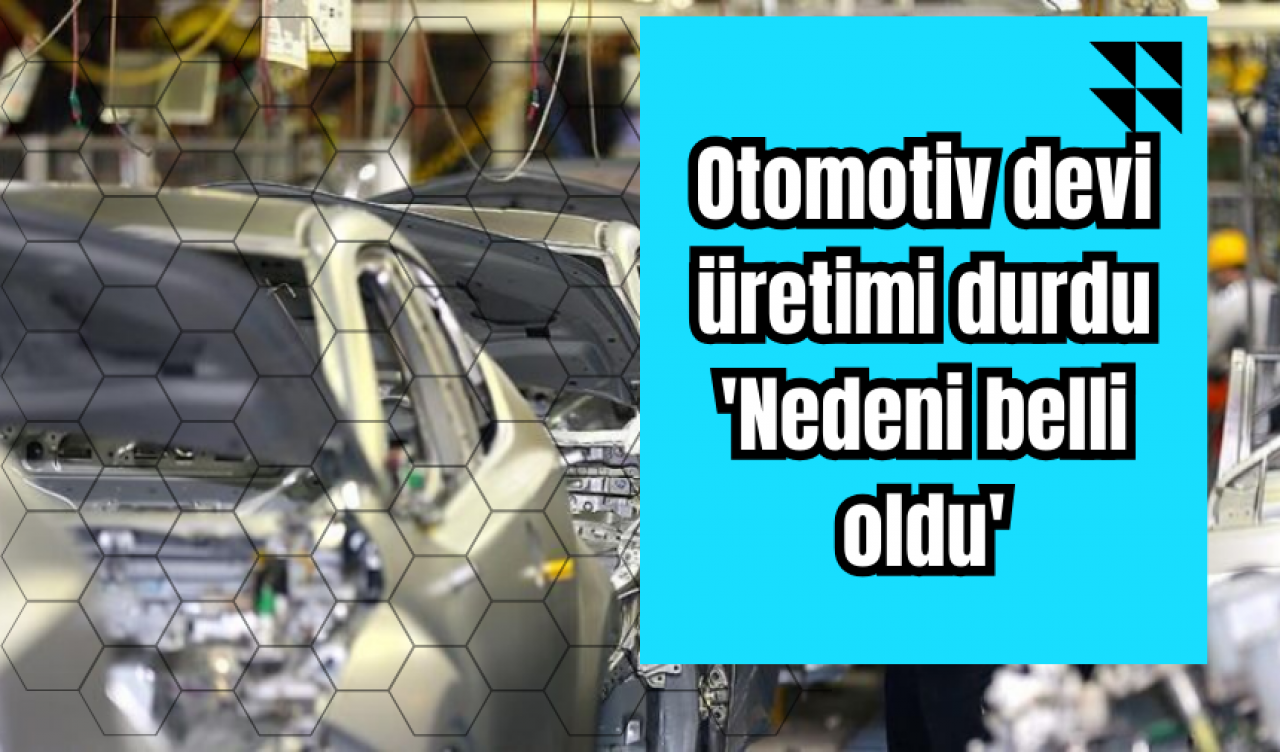 Otomotiv devi üretimi durdu 'Nedeni belli oldu'