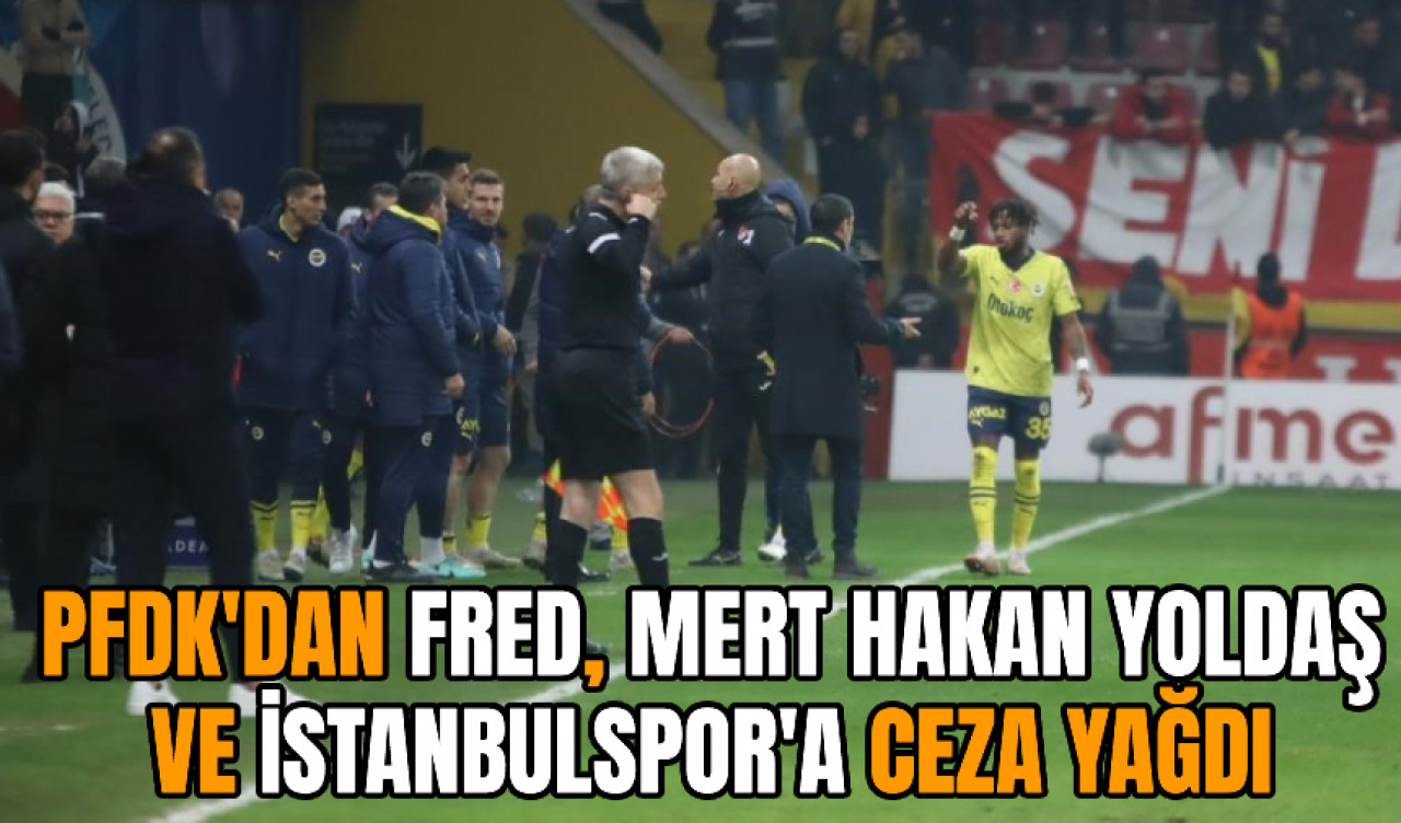 PFDK'dan Fred'e 3 Mert Hakan Yandaş'a 2 maç ceza geldi