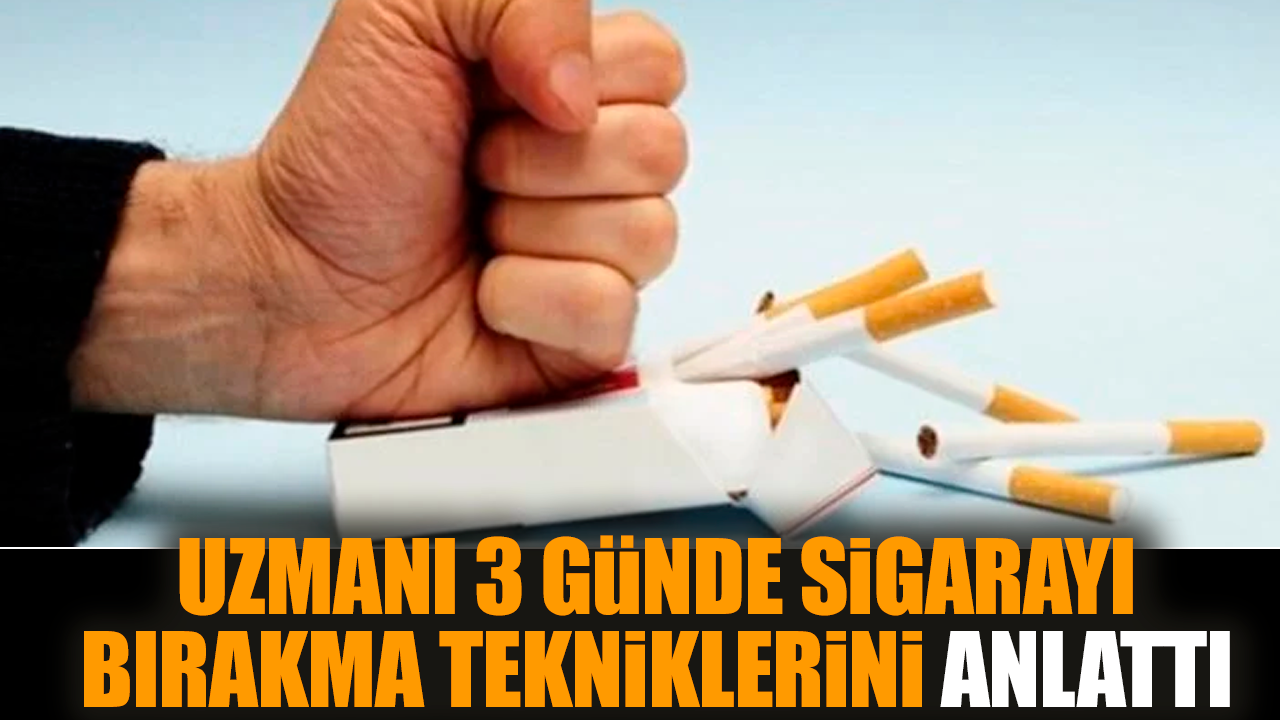 Uzmanı 3 günde sigarayı bırakma tekniklerini anlattı