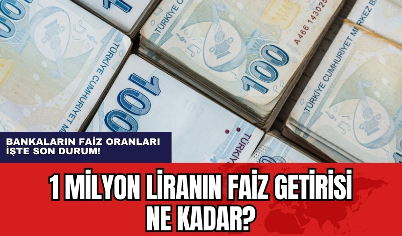 1 milyon liranın faiz getirisi ne kadar? İşte Son Durum