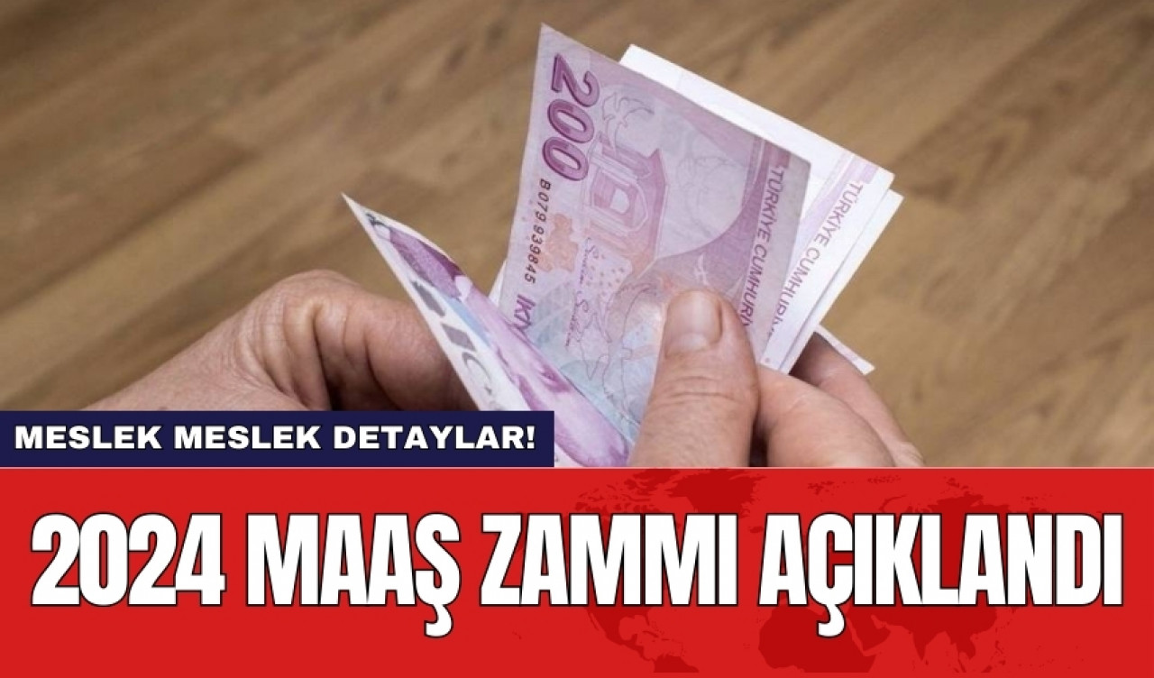 2024 maaş zammı açıklandı: Meslek meslek detaylar!