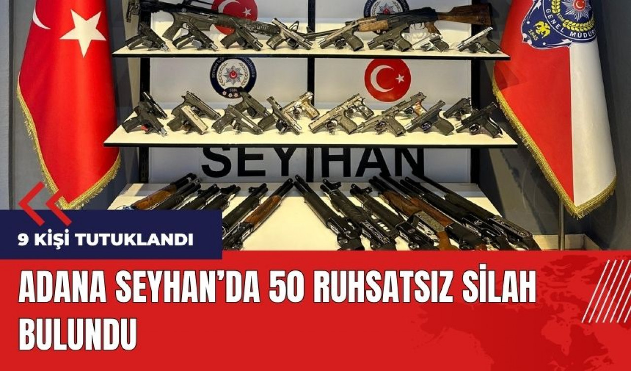 Adana Seyhan'da 50 ruhsatsız silah bulundu