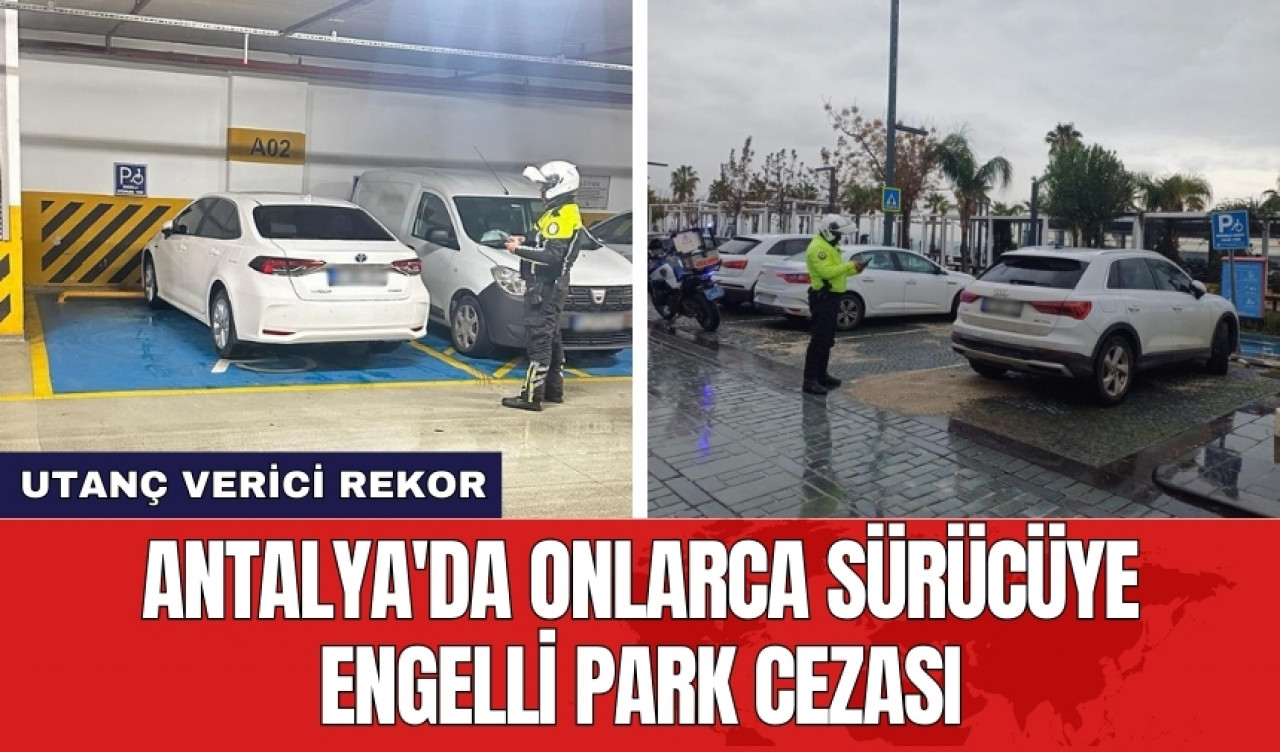 Antalya'da onlarca sürücüye engelli park cezası