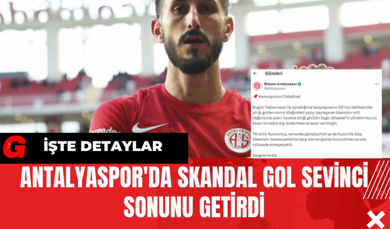 Antalyaspor'da Skandal Gol Sevinci Sonunu Getirdi