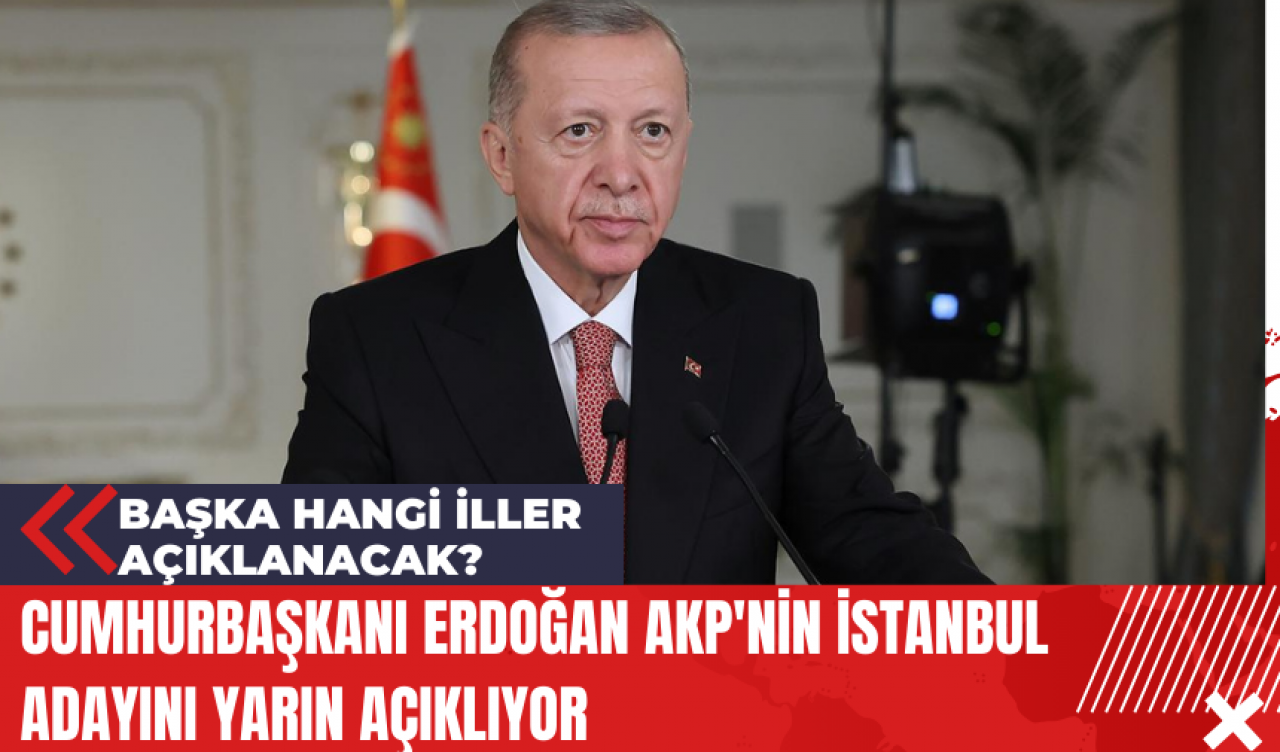 Cumhurbaşkanı Erdoğan AKP'nin İstanbul Adayını Yarın Açıklıyor