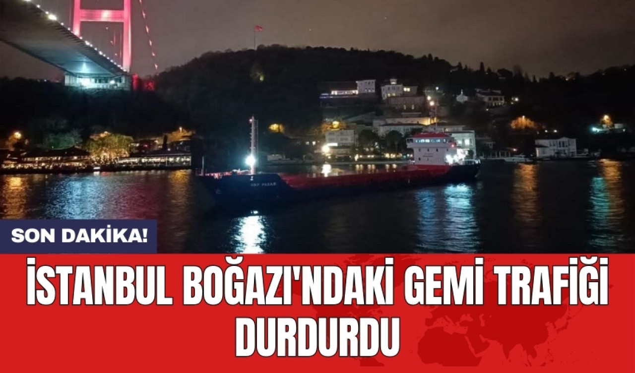 İstanbul Boğazı'ndaki gemi trafiği durdurdu