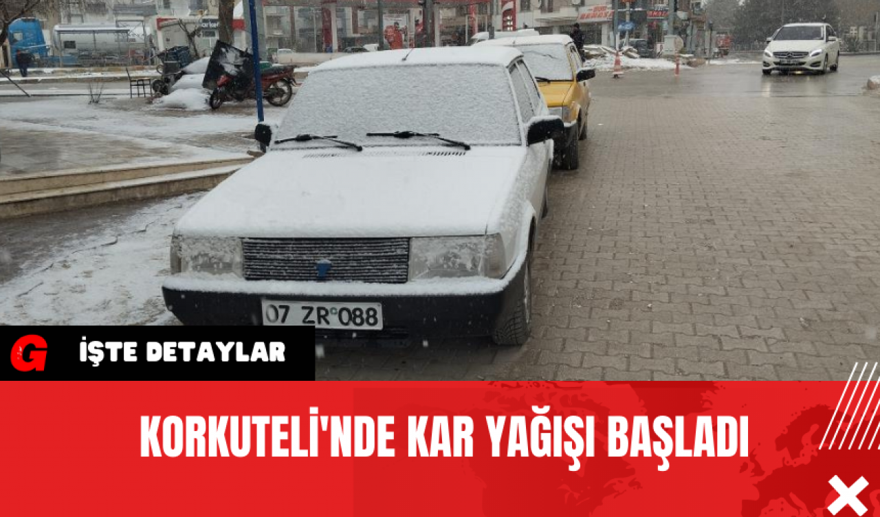 Korkuteli'nde Kar Yağışı Başladı