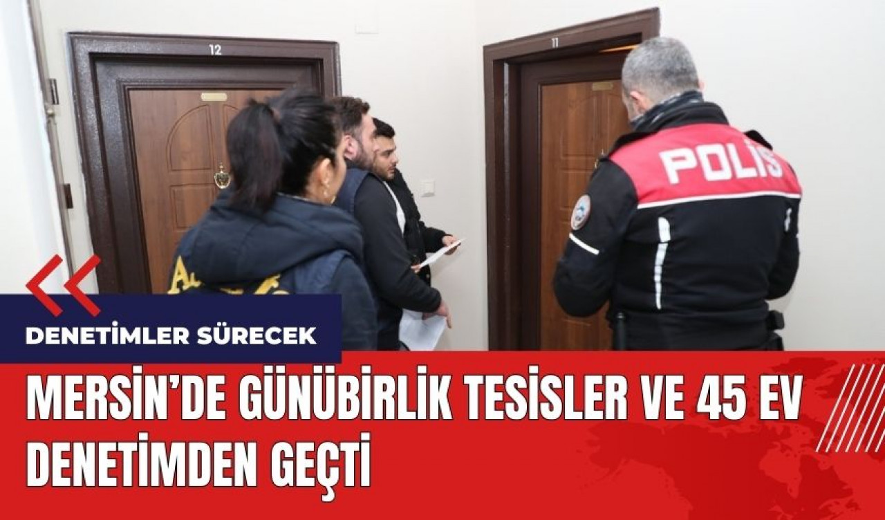 Mersin'de günübirlik tesisler ve 45 ev denetimden geçti