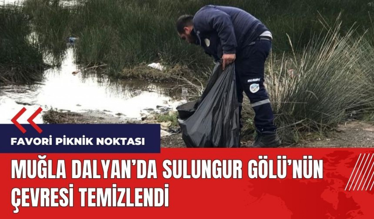 Muğla Dalyan'da Sulungur Gölü'nün çevresi temizlendi