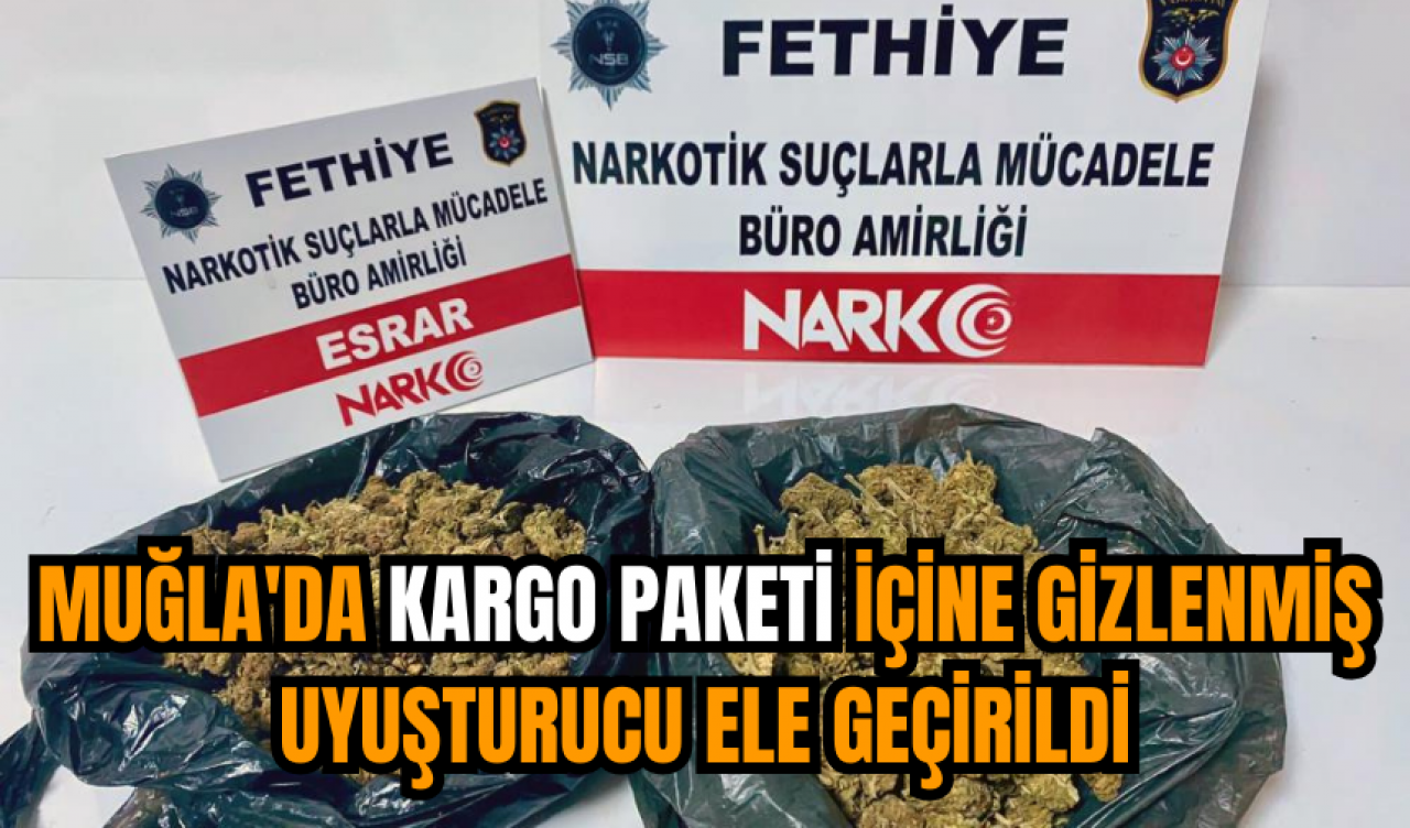 Muğla'da kargo paketi içine gizlenmiş uy*şturucu ele geçirildi