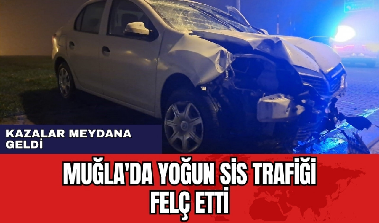 Muğla'da yoğun sis trafik kazalarına davetiye çıkardı