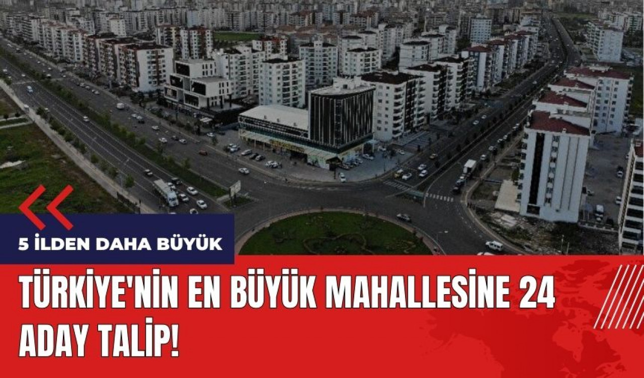 5 ilden daha büyük! Türkiye'nin en büyük mahallesine 24 aday talip