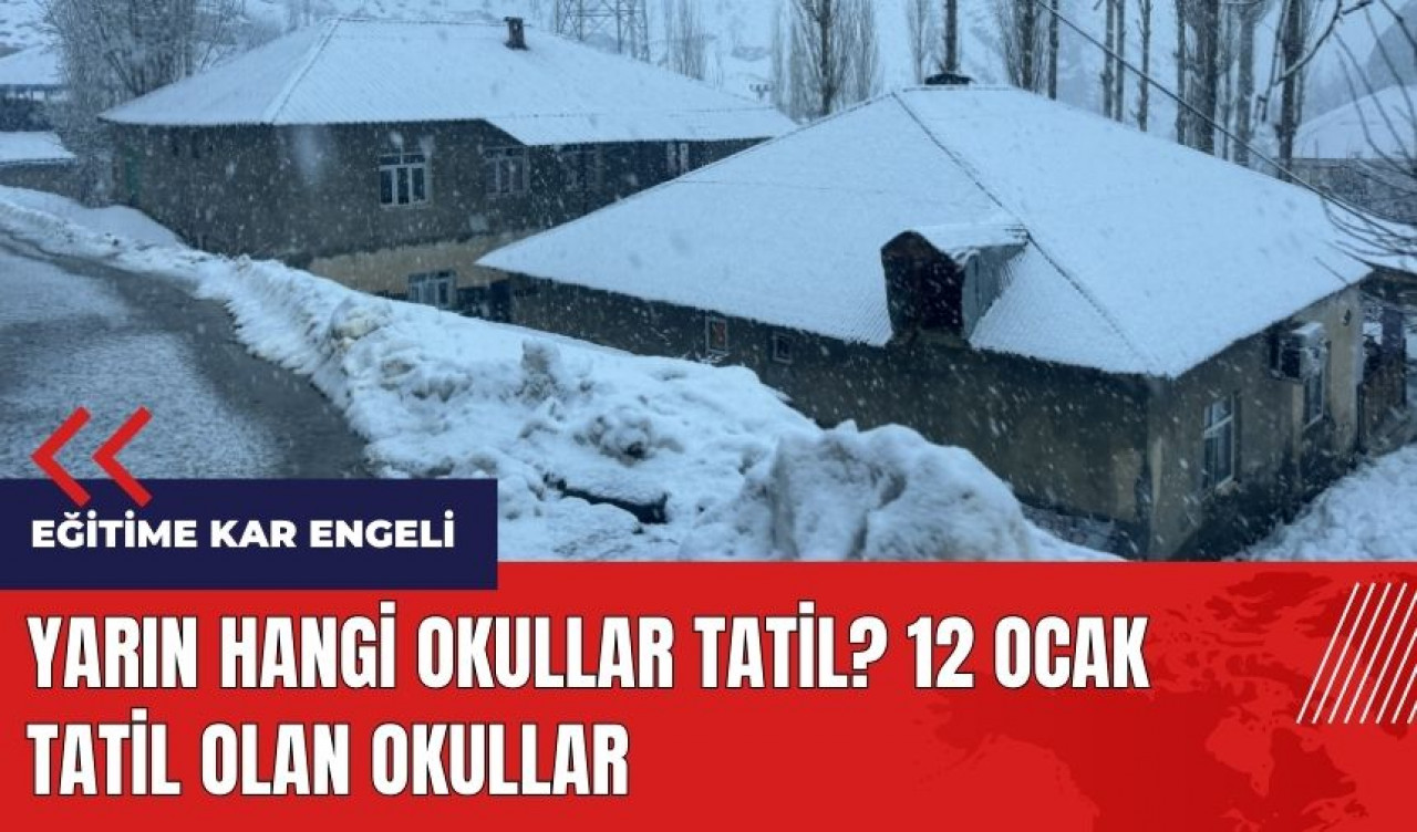 Yarın hangi okullar tatil? 12 Ocak tatil olan okullar