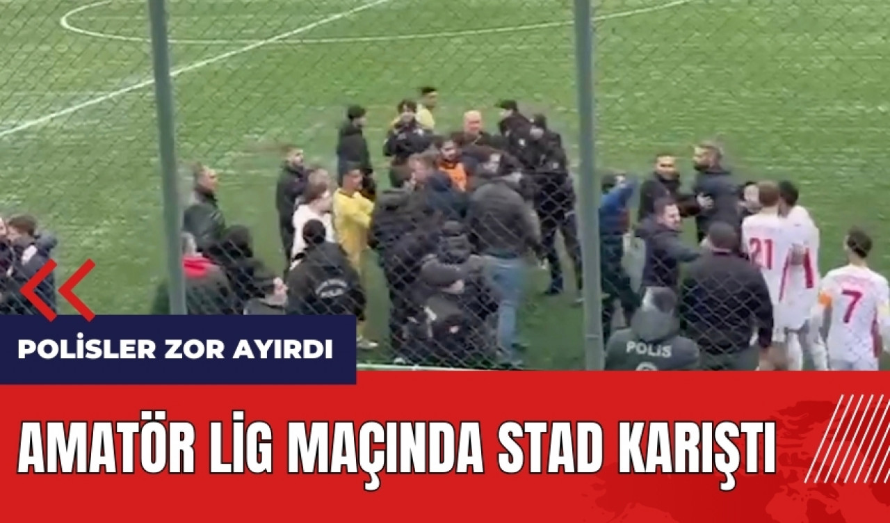 Amatör lig maçında stad karıştı