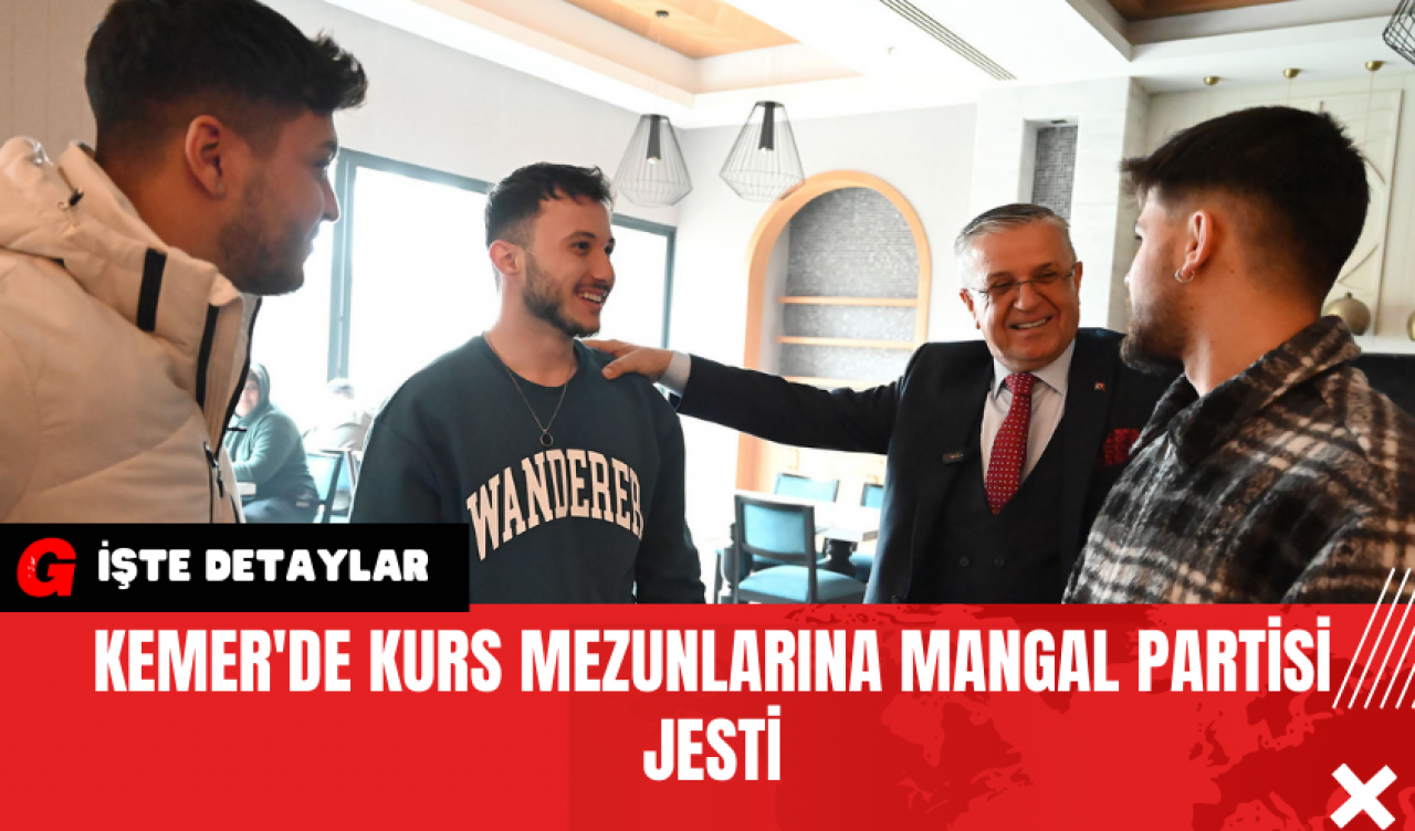 Kemer'de Kurs Mezunlarına Mangal Partisi Jesti