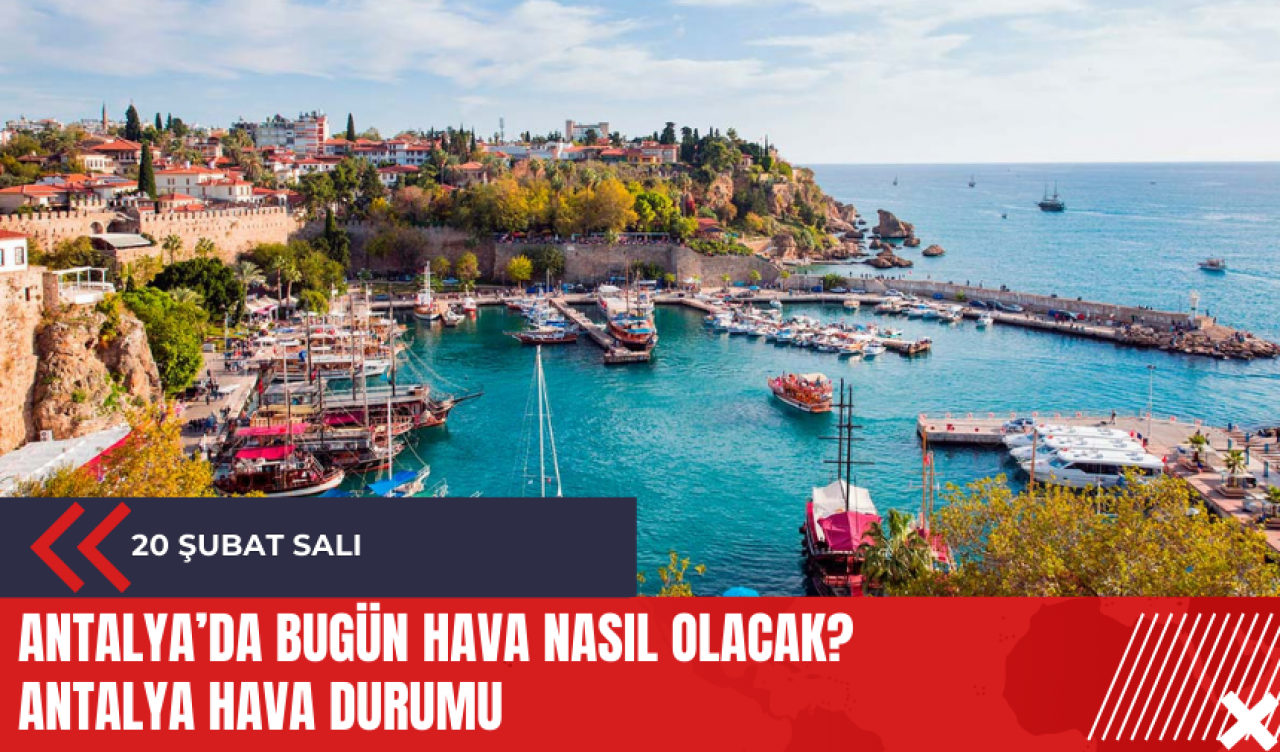 Antalya 20 Şubat 2024 Salı Hava Durumu