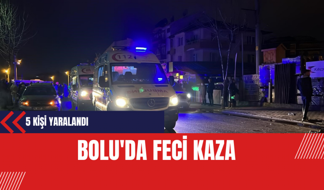 Bolu'da feci kaza: 5 kişi yaralandı