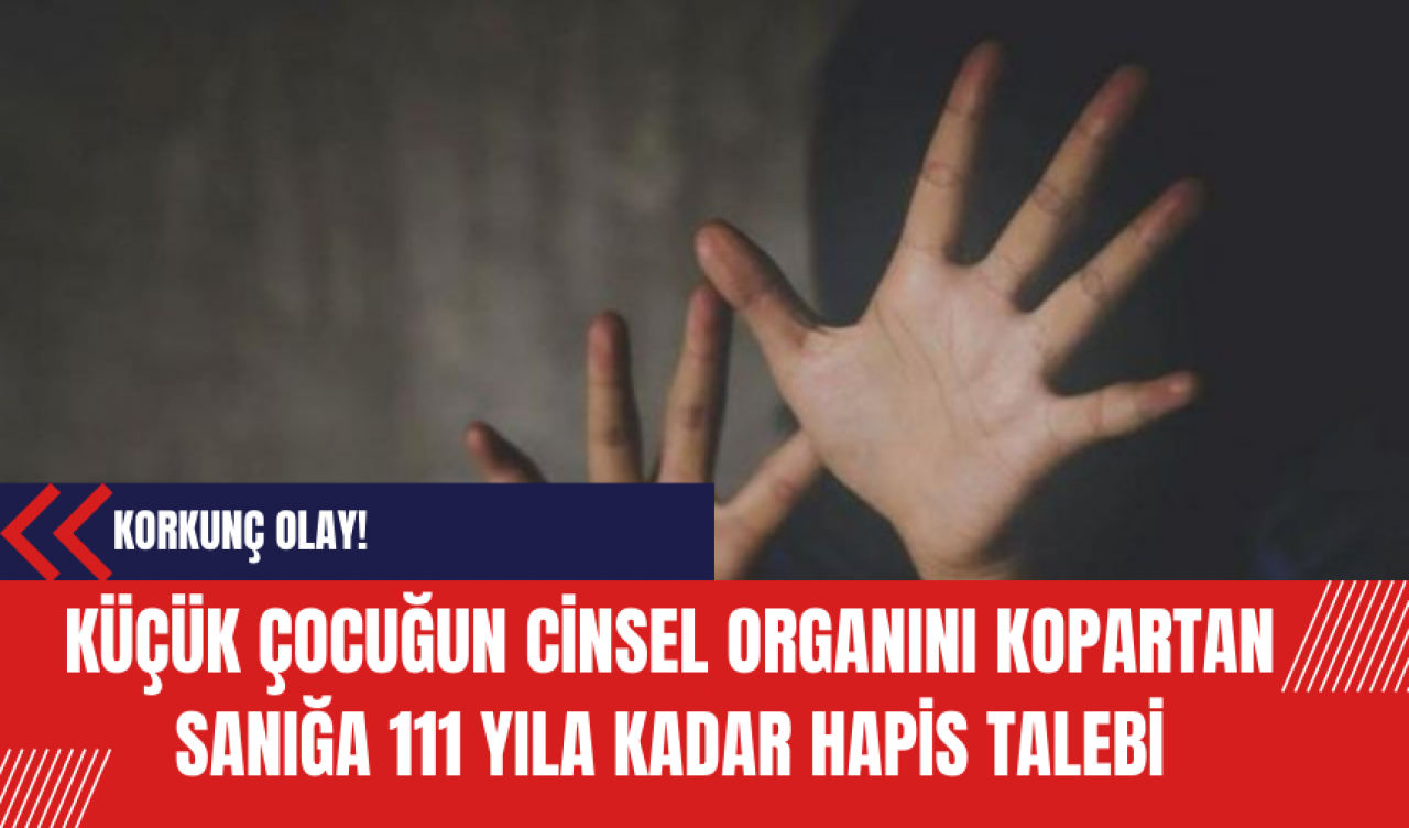 Küçük çocuğun c*nsel organını kopartan sanığa 111 yıla kadar hapis talebi