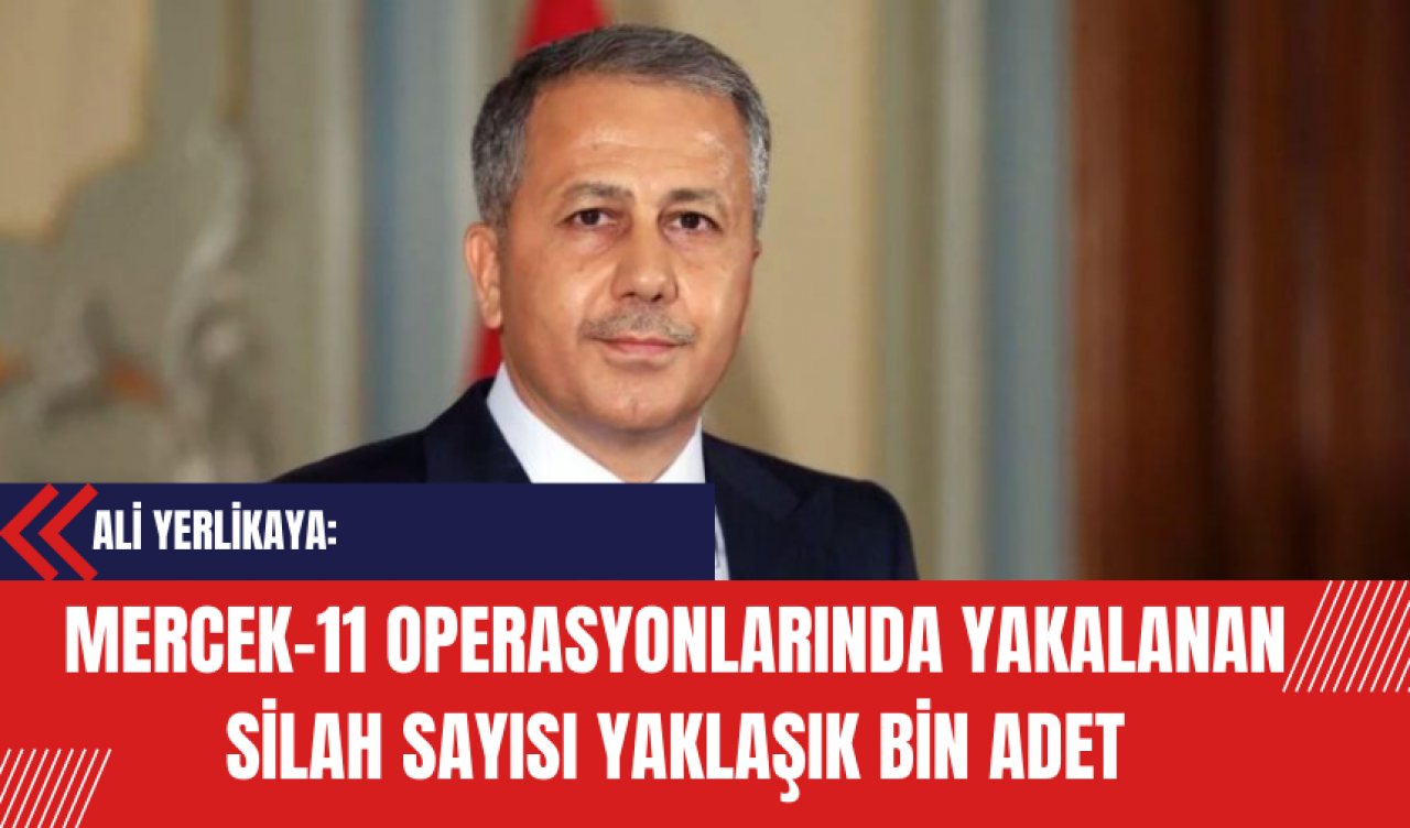 Yerlikaya: 'Mercek-11 Operasyonlarında Yakalanan Silah Sayısı Yaklaşık Bin Adet'