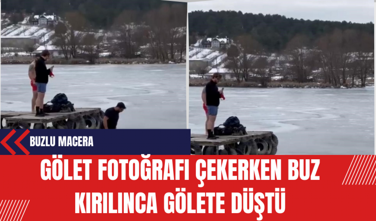 Buzlu Macera: Gölet Fotoğrafı Çekerken Buz Kırılınca Gölete Düştü