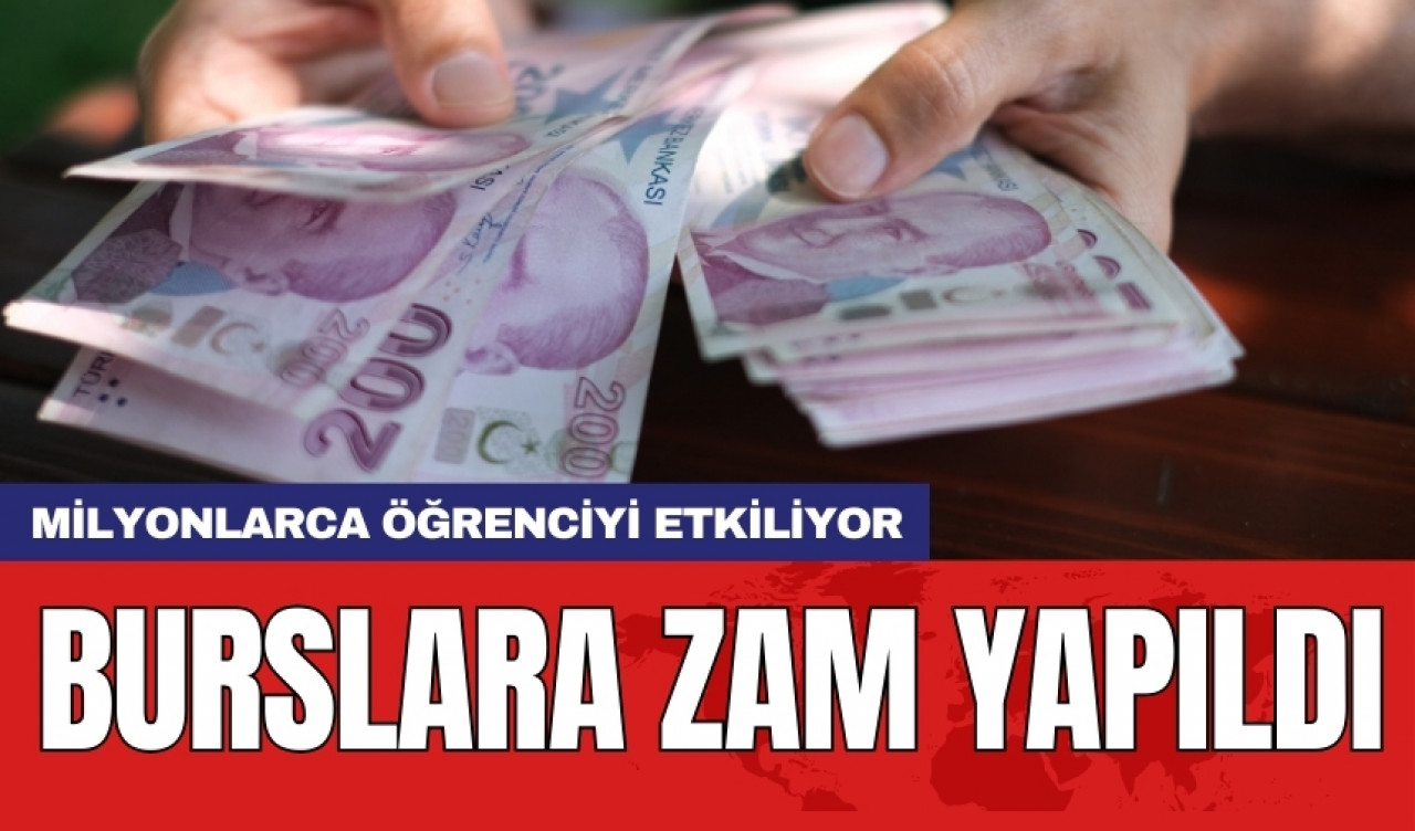 Burslara zam yapıldı: Milyonlarca öğrenciyi etkiliyor