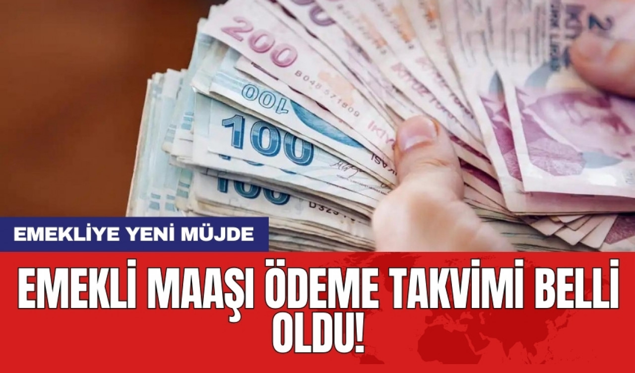 Emekliye yeni müjde: Emekli maaşı ödeme takvimi belli oldu!