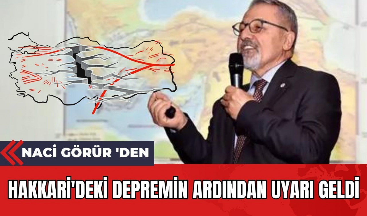 Naci Görür 'den Hakkari'deki Depremin Ardından Uyarı Geldi