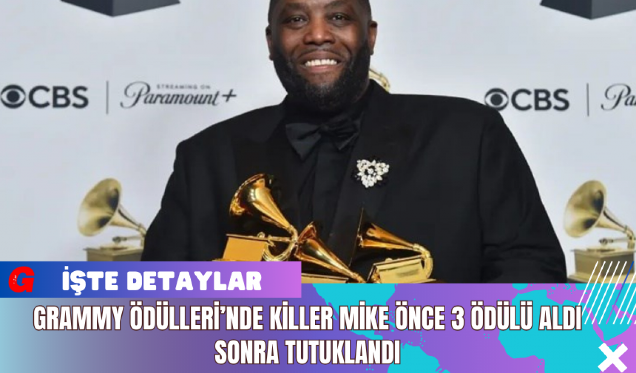 Grammy Ödülleri’nde Killer Mike Önce 3 Ödülü Aldı Sonra Tutuklandı