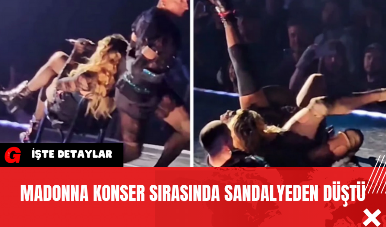 Madonna Konser Sırasında Sandalyeden Düştü