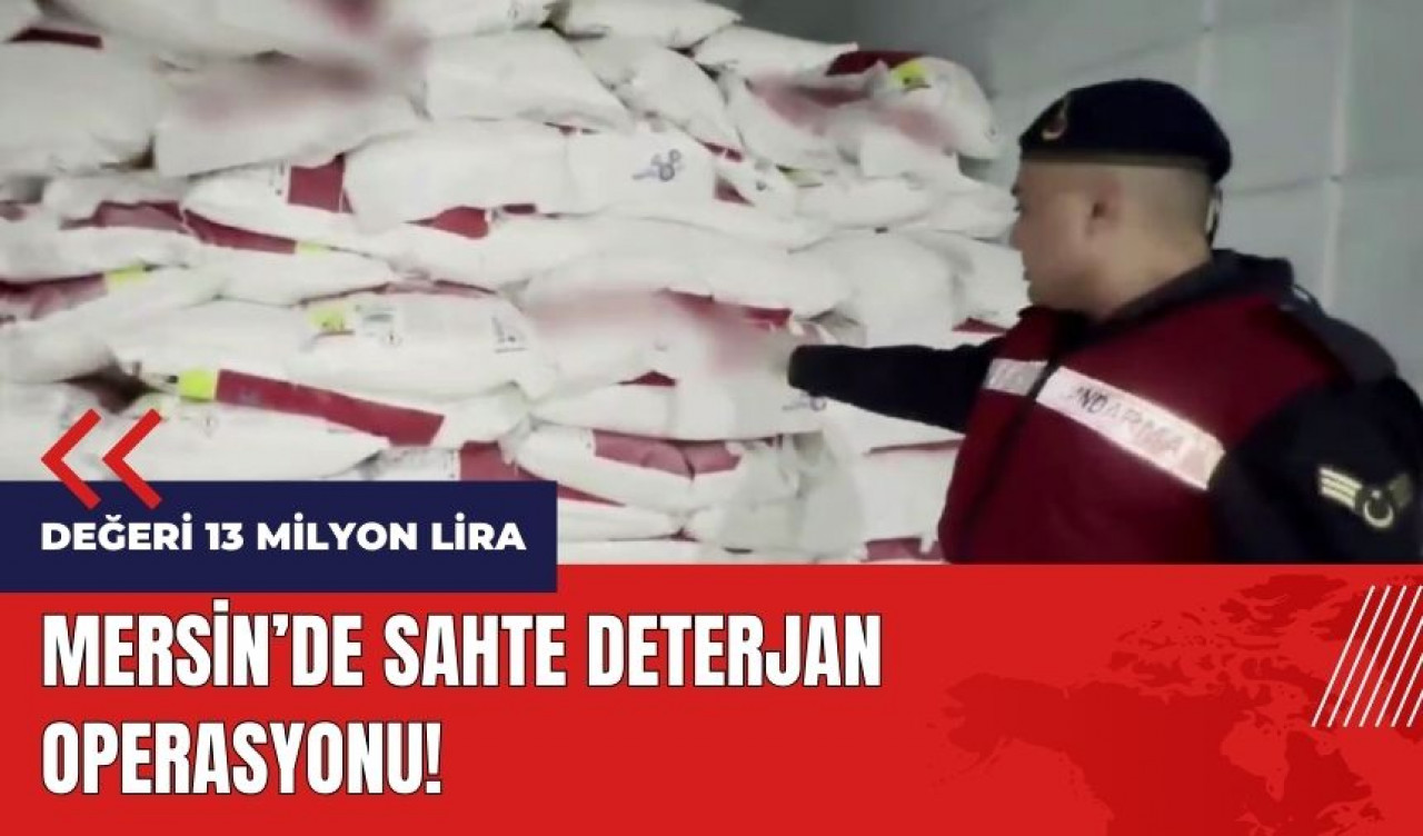 Mersin'de sahte deterjan operasyonu! Değeri 13 milyon lira