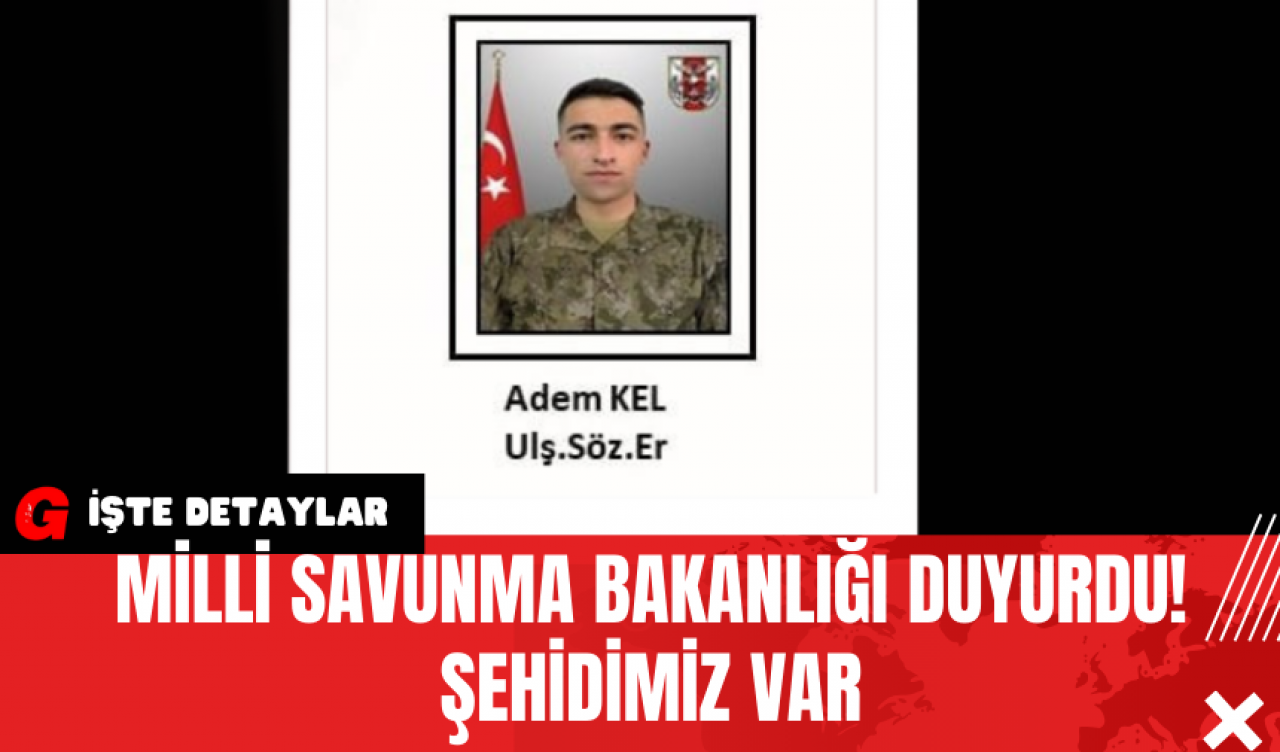 Milli Savunma Bakanlığı Duyurdu! Şehidimiz Var