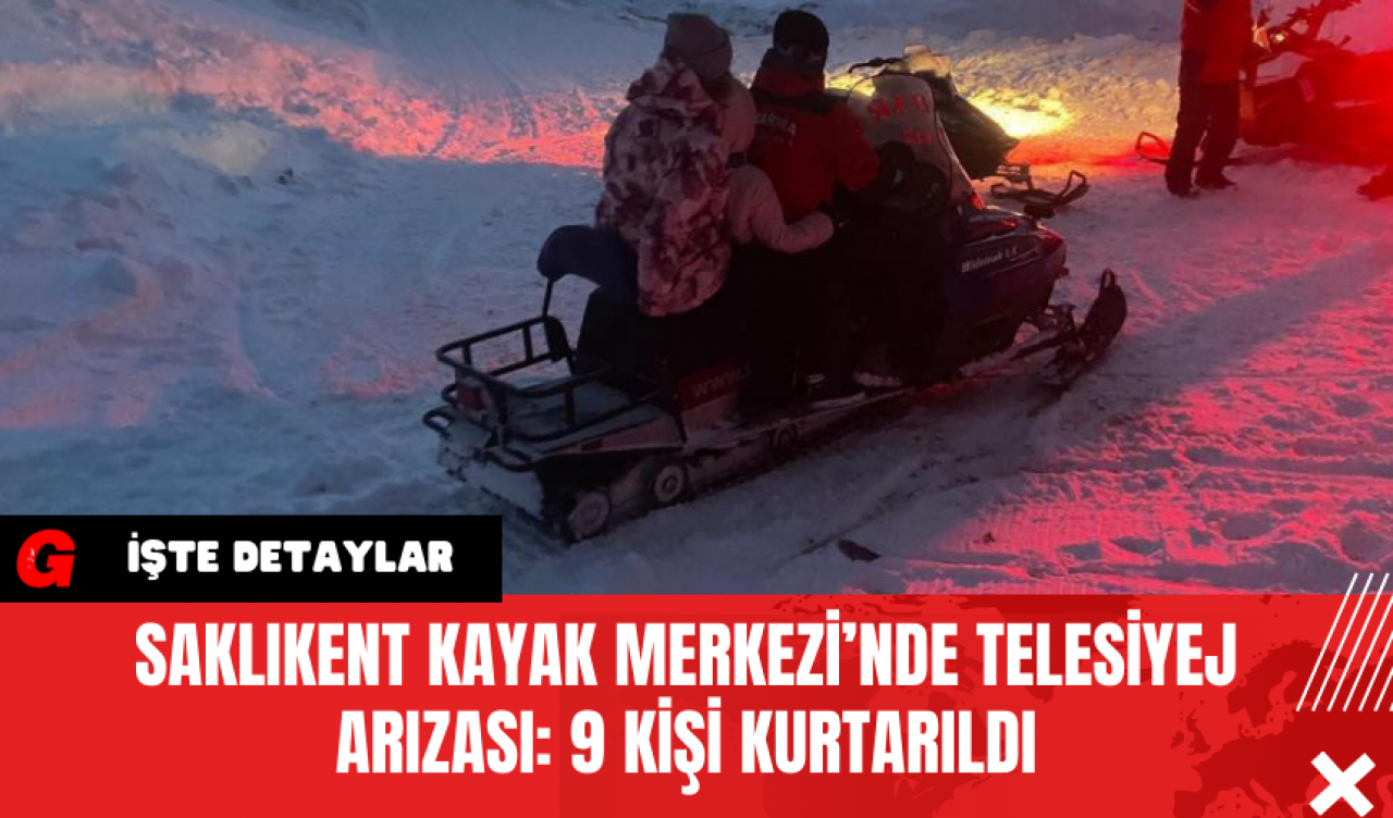 Saklıkent Kayak Merkezi’nde Telesiyej Arızası: 9 Kişi Kurtarıldı