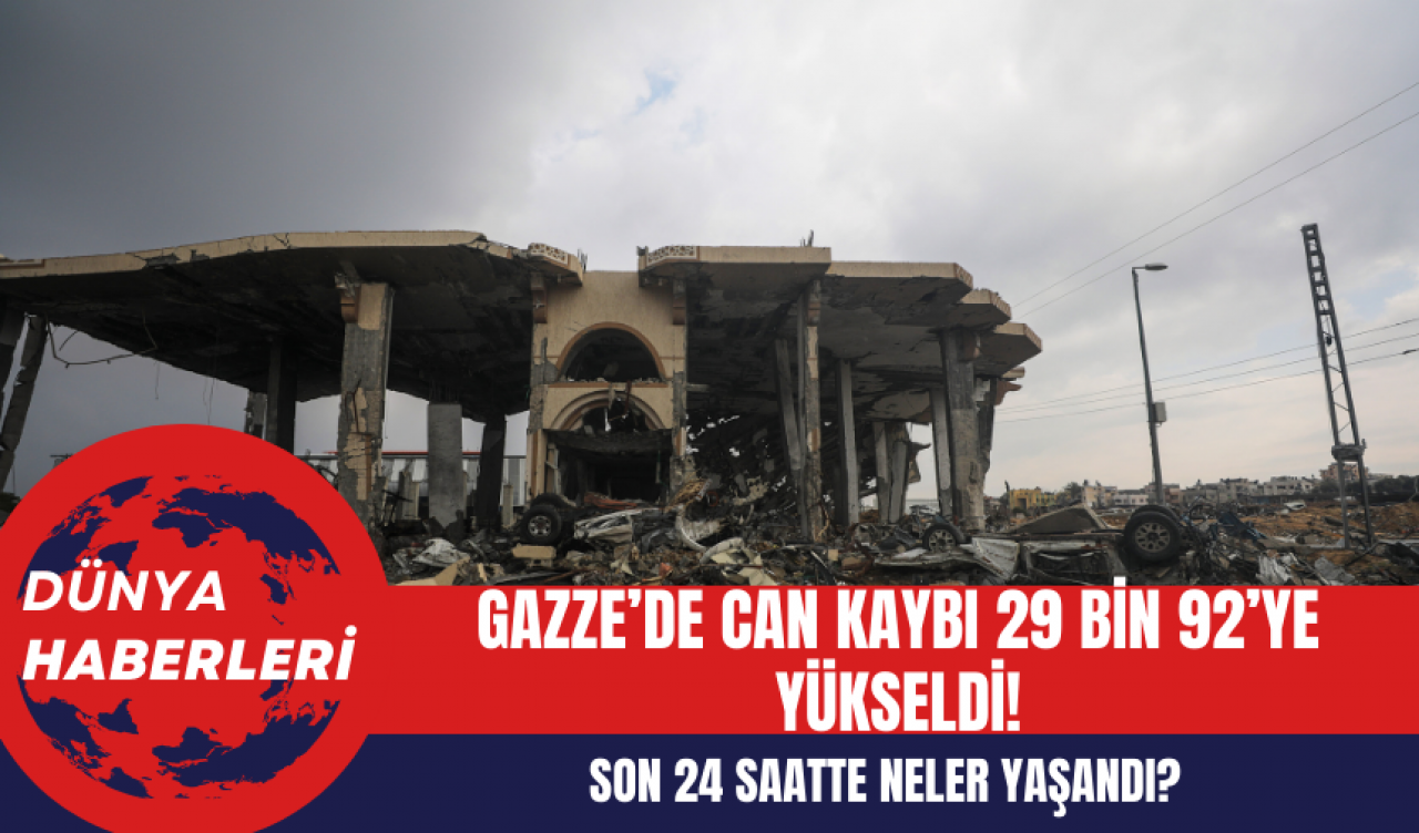 Gazze’de Can Kaybı 29 Bin 92’ye Yükseldi!