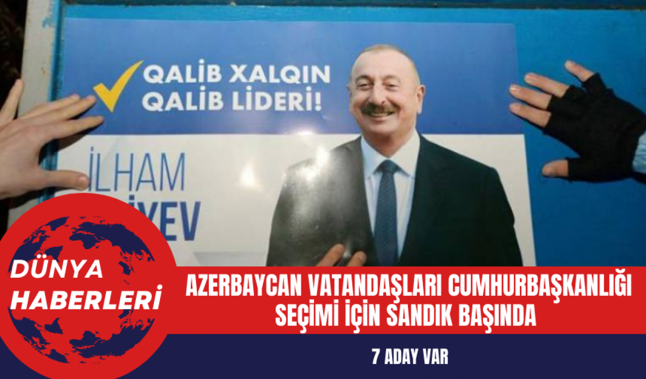 Azerbaycan vatandaşları cumhurbaşkanlığı seçimi için sandık başında