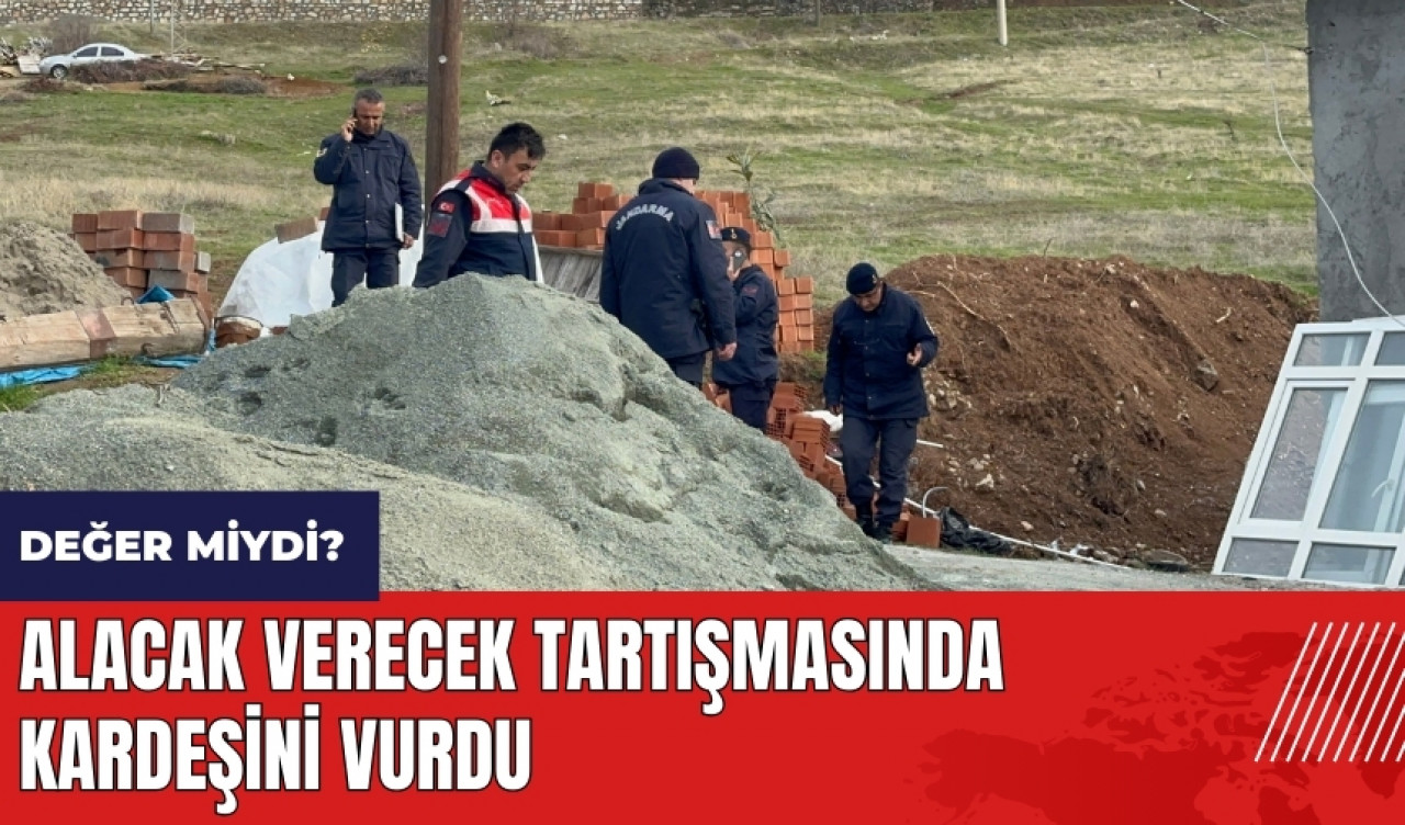 Alacak verecek tartışmasında kardeşini vurdu