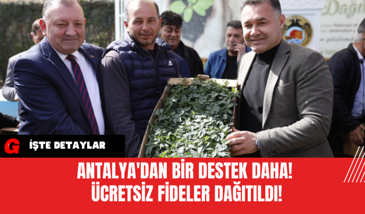 Antalya'dan Bir Destek Daha! Ücretsiz Fideler Dağıtıldı!